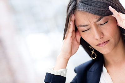 Stressed business woman