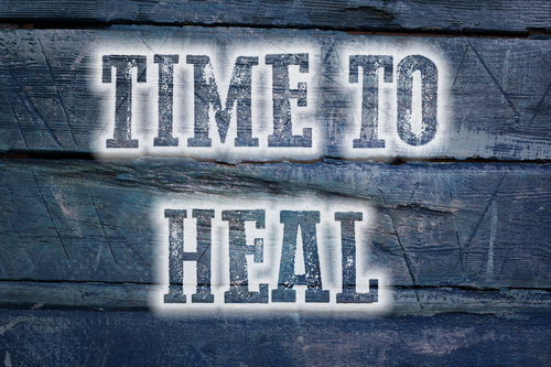 Time To Heal Concept Text On Background